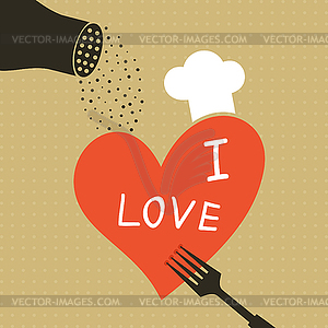 Cooking love - vector clipart