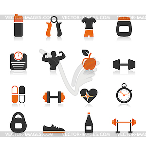 Fitness an icon - vector clipart