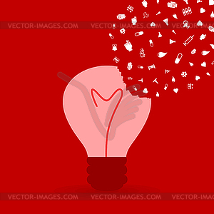 Medicine bulb - vector image