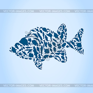 Silhouette fish - vector clipart