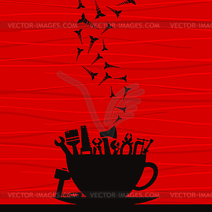 Book cup - vector image