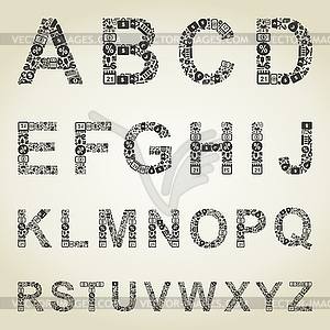 Alphabet business - vector image