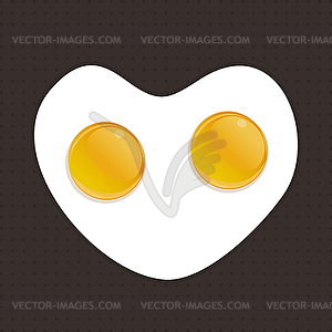 Fried eggs - vector clipart