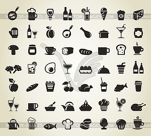 Meal icons - vector EPS clipart