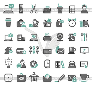 Office icons - vector clip art