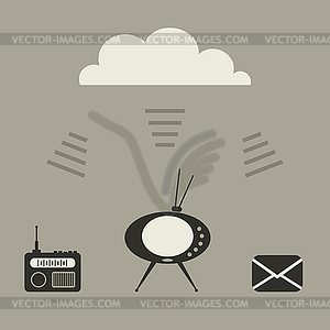 Retro information - vector clipart