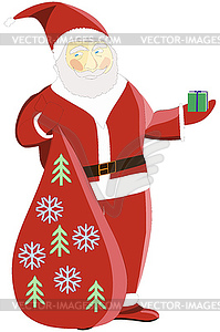 Cartoon Santa - vector clipart / vector image