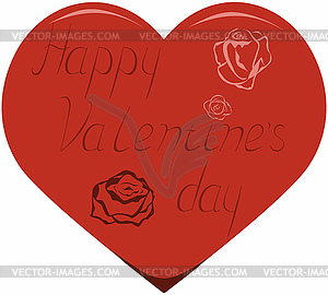 Valentines day heart - vector image