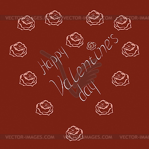 Heart of roses - vector image