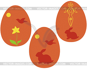 Ostara eggs - vector clip art