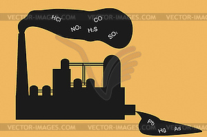 Chemical factory - vector EPS clipart