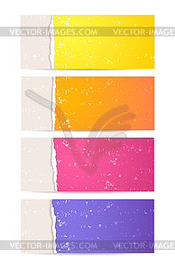 Torn paper banner set - vector image