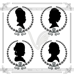 Cameo set - vector image