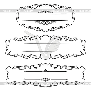 Vintage frame set - vector clip art