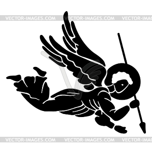 Angel silhouette - vector clip art