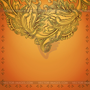 Indian henna background - vector image