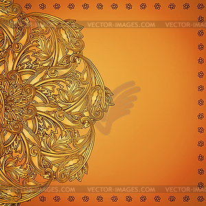 Indian henna background - vector clipart / vector image
