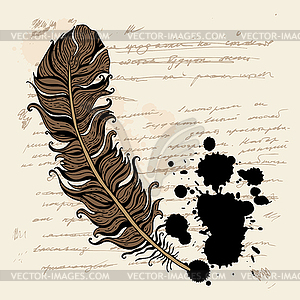 Vintage background ink text - stock vector clipart