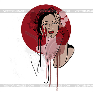 Beautiful Woman. Fashion  - vector image