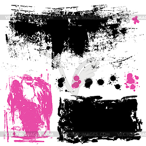 Ink splatters. Grunge design elements collection - vector image