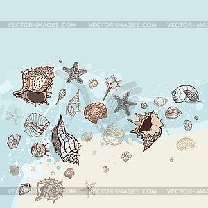 Sea background - vector clipart
