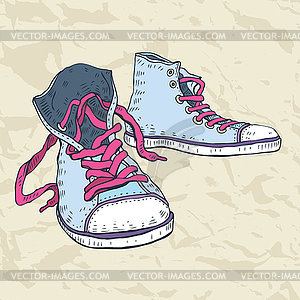 Sport shoes. Sneakers - vector image