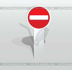 Sticker Do Not Enter sign - vector clip art