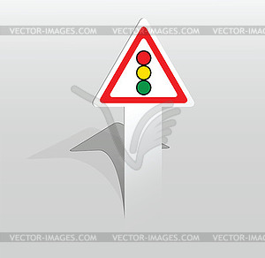 Traffic lights sign - vector clip art