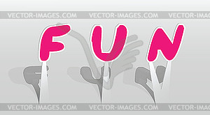 Fun word - vector image