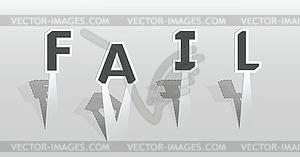 Fail word - vector clip art