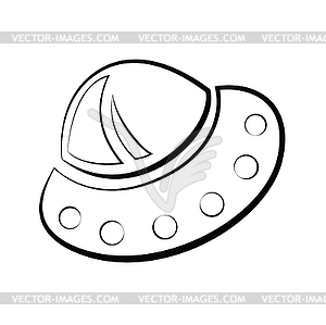 Flying saucer - royalty-free vector image