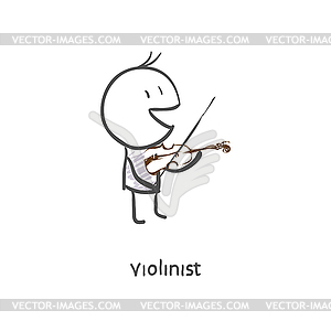 Violinist - vector clipart