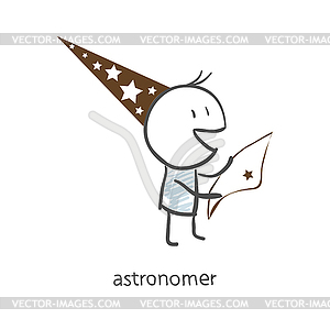 Astronomer - vector clipart