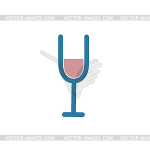 Stylized wine glass - vector clip art