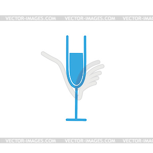 Stylized wine glass - vector clipart