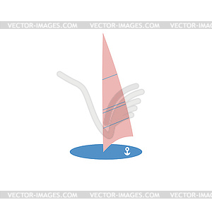 Яхта значок - векторное изображение