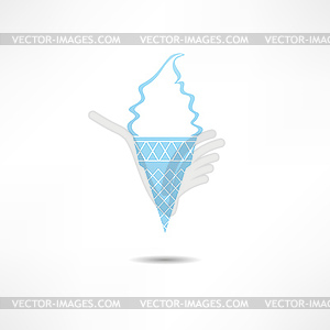 Значок мороженого - клипарт в векторе / векторное изображение