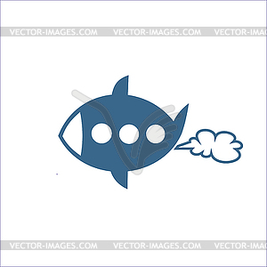 Airplane symbol - vector clip art