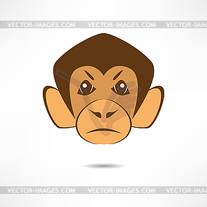 Злой обезьяны - векторный рисунок