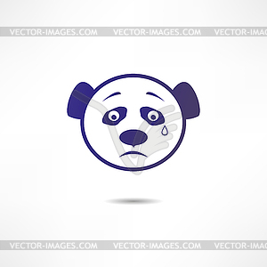 Crying panda - vector clipart