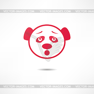 Surprised panda - vector image