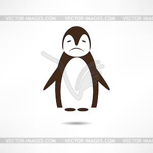 Sad penguin - vector clip art