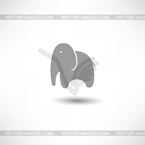 Слон - векторное изображение