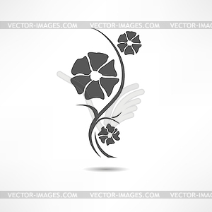 Цветочный icon - изображение векторного клипарта