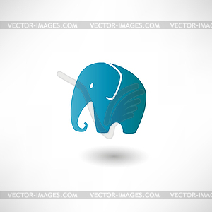 Elephant icon - vector image