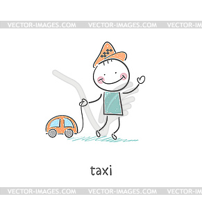 Taxi driver - vector clipart