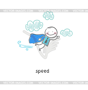 Super businessman.  - vector clipart