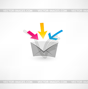 E-mail иконка - векторный эскиз