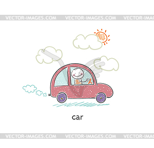 Эко-автомобиль - изображение в векторе