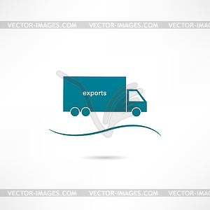 Exports icon - vector clipart